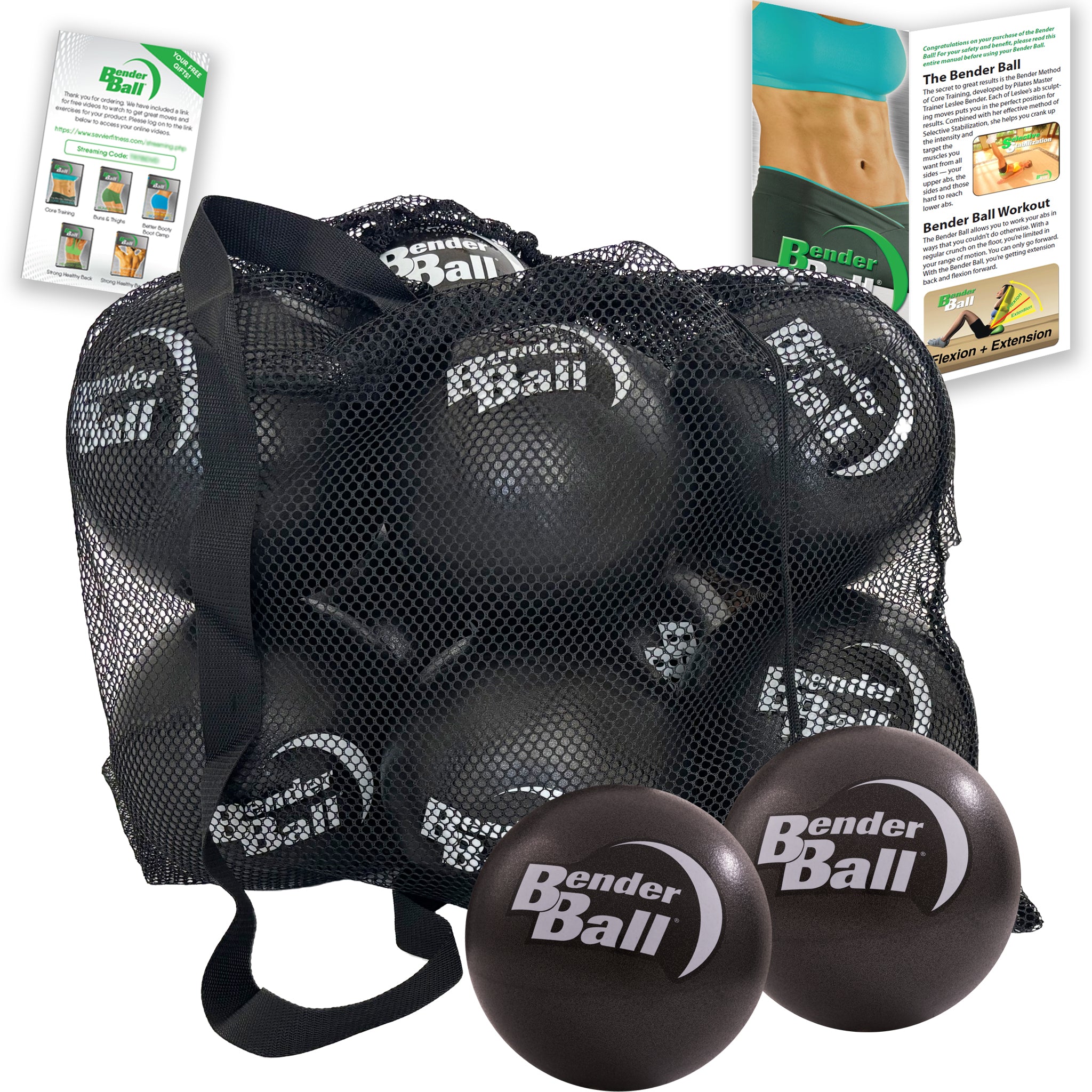 Bender Ball - 12 Studio Pack (Green, Black)