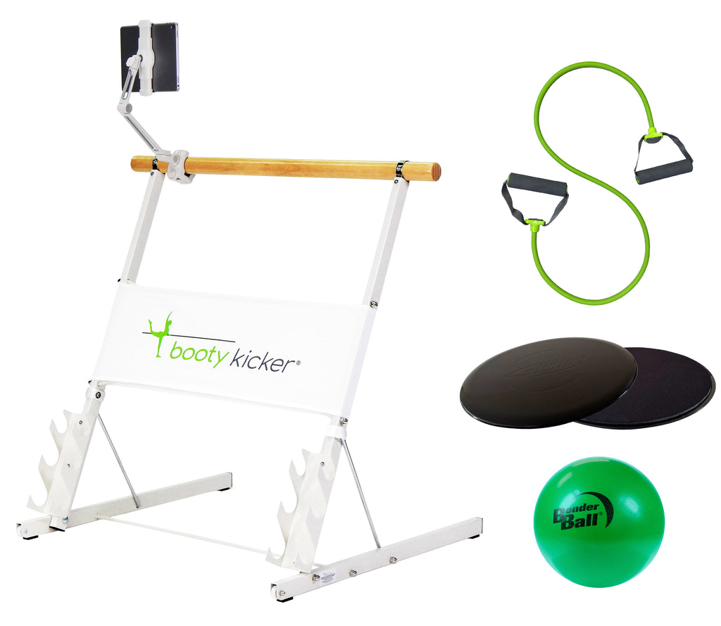 Complete Booty Kicker Barre At Home Bundle with workout accessories