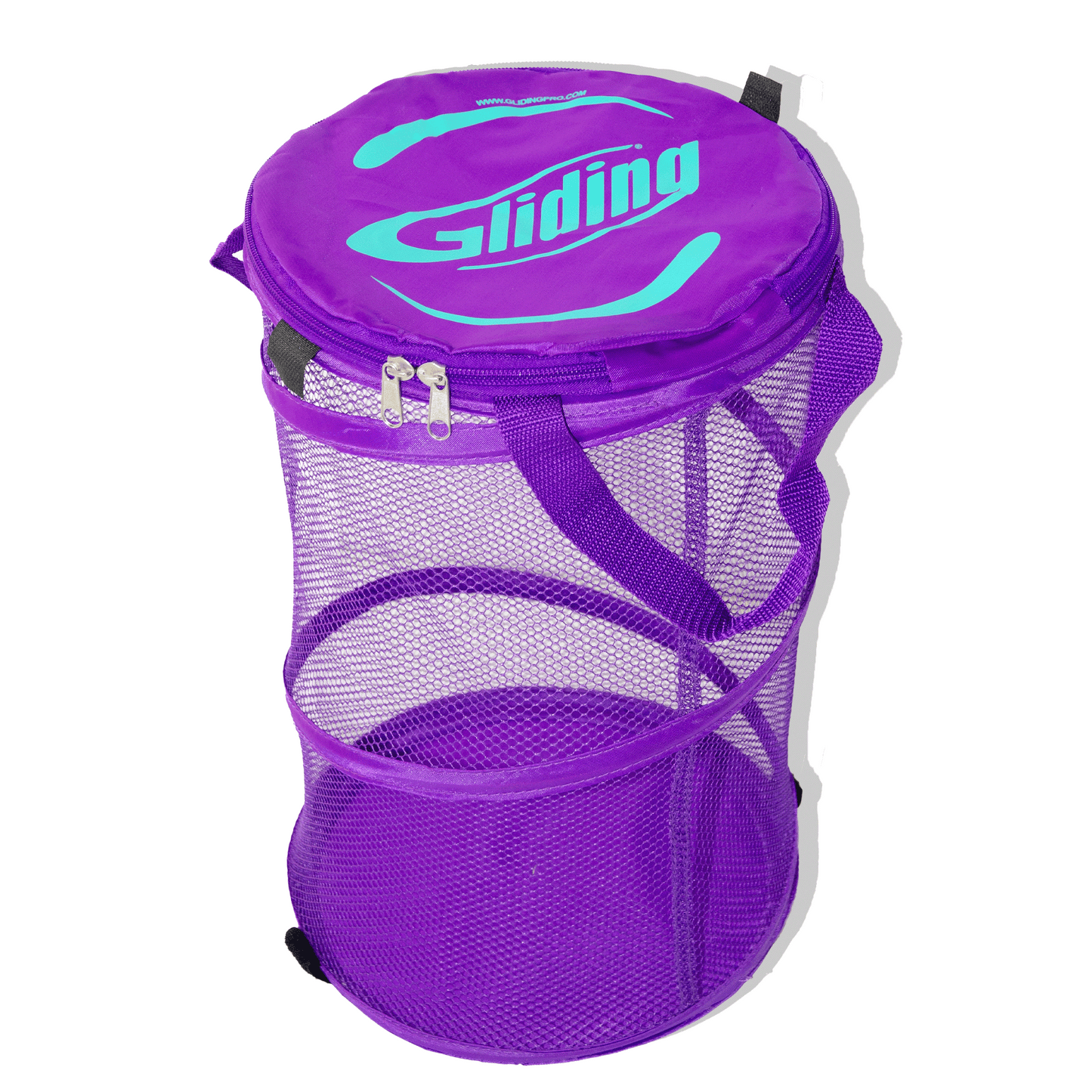 Gliding Discs Collapsible Mesh Storage Bag - Purple