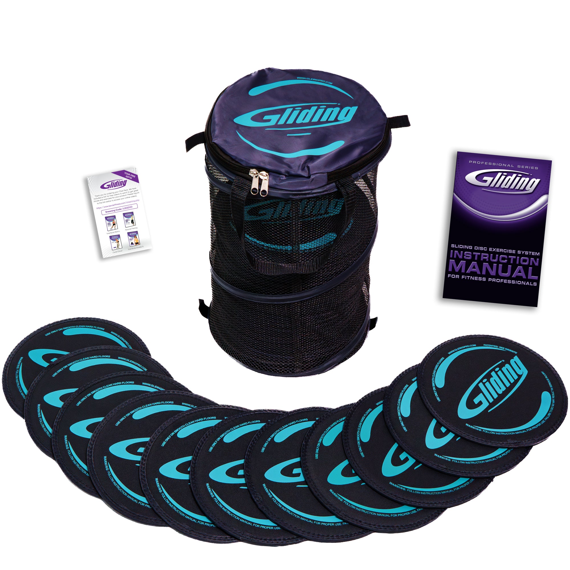 Gliding Discs - Club Pack (25 Pairs) for Hardwood Floors