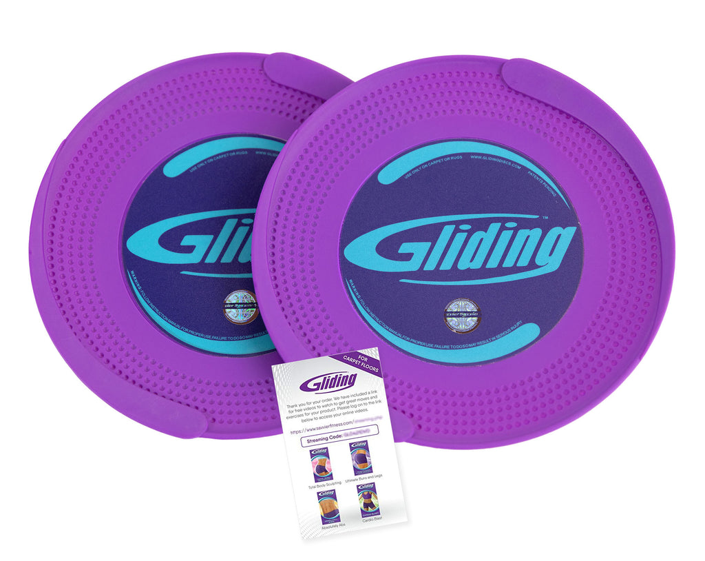 Disques de glissement - paire pour sols recouverts de moquette (violet, noir)