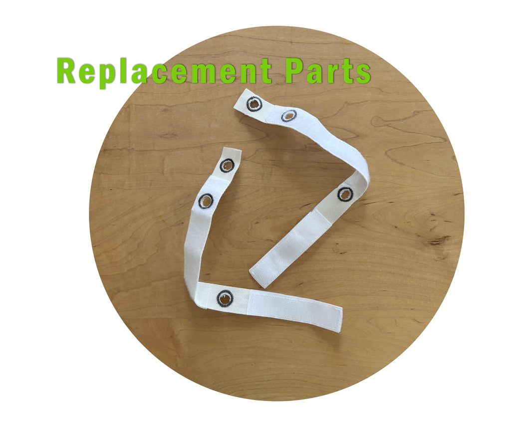 Pair of White Velcro Straps (replacement part)